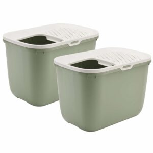 2er Sparpack Katzentoilette HOP IN Einstieg von oben hellgrün (28,50 € pro 1 Stück)