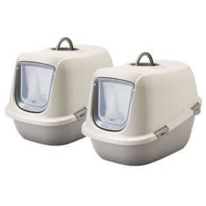2er Sparpack Recycling Katzentoilette Katzenklo Haubentoilette Leo Happy Planet 64 x 46 x 45 cm
