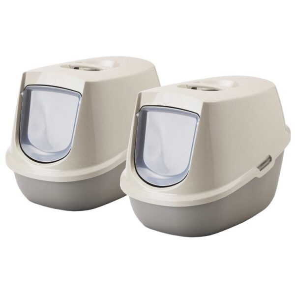 2er Sparpack Recycling Katzentoilette Katzenklo Haubentoilette Manon Happy Planet 54,5 x 39 x 39 cm (19,99 € pro 1 Stück)