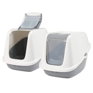 2er Sparpack XXXL Katzentoilette Nestor Giant weiss-grau 75,5 x 56 x 55,5 cm (72,49 € pro 1 Stück)