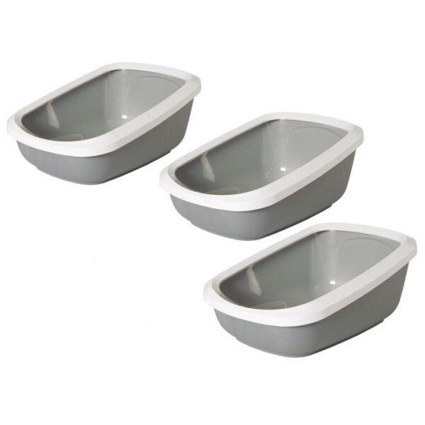 3er Sparpack Katzentoilette Katzenklo mit Rand ASEO JUMBO (23,33 € pro 1 Stück)