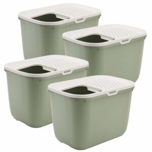 4er Sparpack Katzentoilette HOP IN Einstieg von oben hellgrün (25,00 € pro 1 Stück)