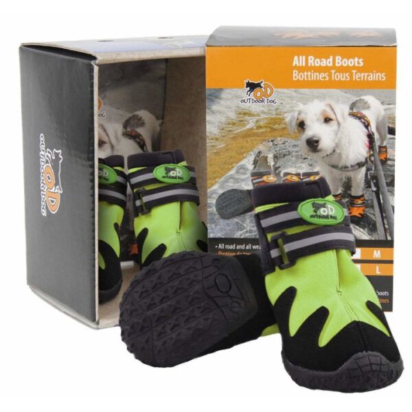 Outdoor Dog - All Road Boots - Hundeschuhe 4er Set - Grün - XS (5,00 € pro 1 Stück)