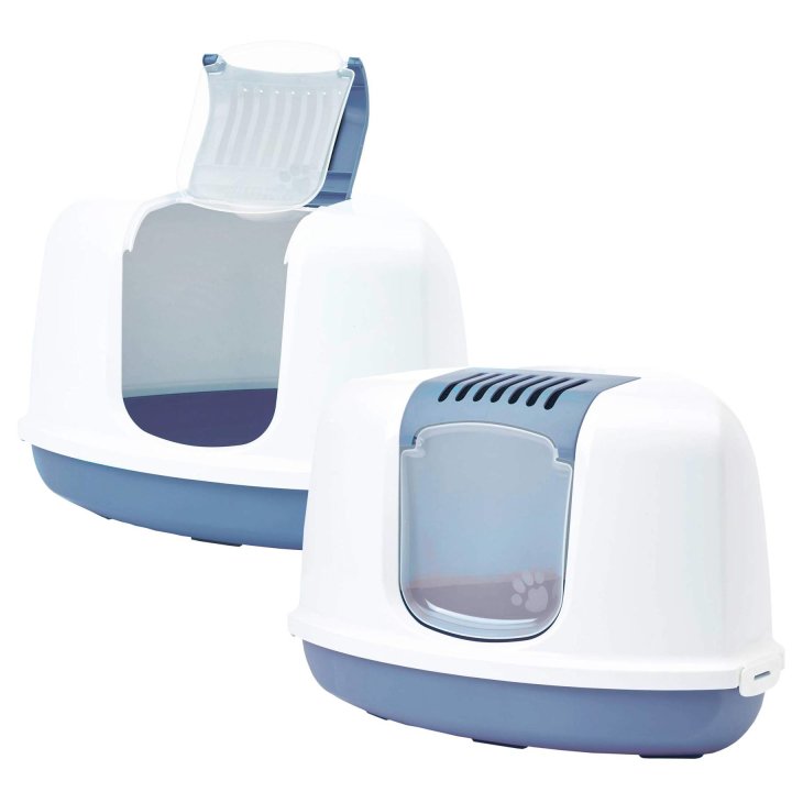 2er sparpack katzentoilette eck toilette nestor corner weiss blau 585 x 455 x 40 cm