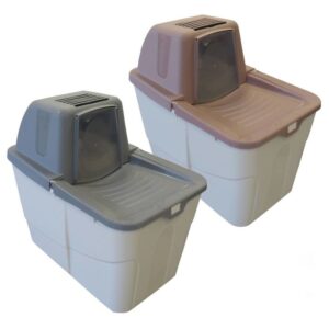 2er Sparpack Katzentoilette Katzenklo Sofia Close mit Einstieg von oben 1 x Grau 1 x Beere (33,49 € pro 1 Stück)