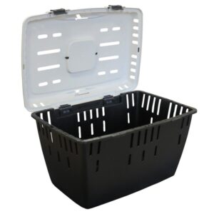 (B-WARE) Hundetransportbox Katzentransportbox Kleintiertransportbox DAKOTA anthrazit-weiss