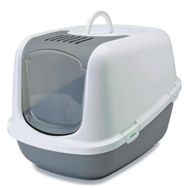 xxl katzentoilette nestor jumbo weiss grau speziell fuer grosse katzen 665x485x465 cm