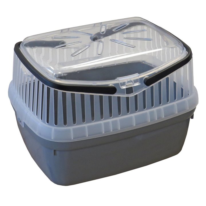b ware transportbox fuer kleintiere wie hamster meerschweinchen kaninchen usw grau
