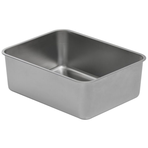 Edelstahlwanne Unterschale Kotwanne für Katzentoiletten Schalentoilette 44 x 34 x 15 cm