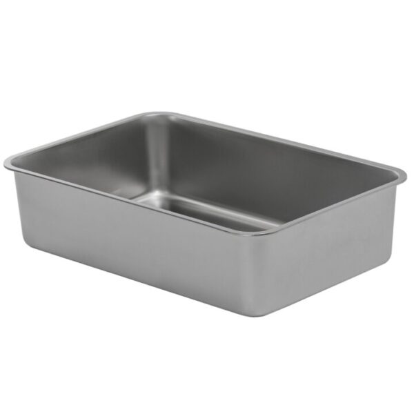 Edelstahlwanne Unterschale Kotwanne für Katzentoiletten Schalentoilette 60 x 40 x 15 cm
