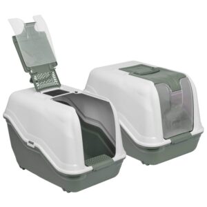 XXL Katzentoilette NETTA MAXI im 2er Sparpack weiss-grün 66 x 49 x 50 cm (32,50 € pro 1 Stück)