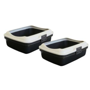 2er Sparpack Katzentoilette Katzenklo DENVER mit eingebautem Sieb (17,49 € pro 1 Stück)