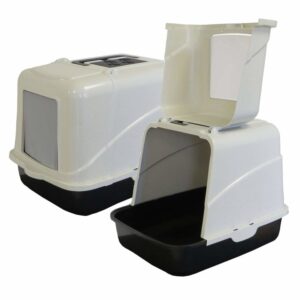 2er Sparpack Katzentoilette Katzenklo EMILIO große Klappe, Filter, Streulöffel 50 x 40 x 41 cm (17,49 € pro 1 Stück)
