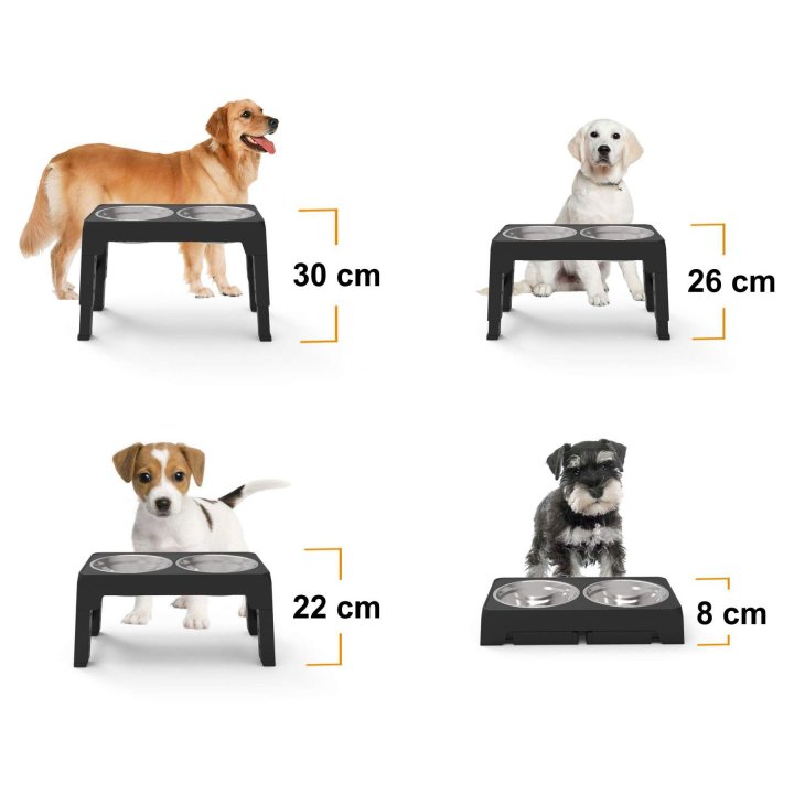 4-fach höhenverstellbare und faltbare Futterstation Fressnapf Wassernapf NICO 2 x 1,2 Liter 1 4-fach höhenverstellbare und faltbare Futterstation Fressnapf Wassernapf NICO 2 x 1,2 Liter